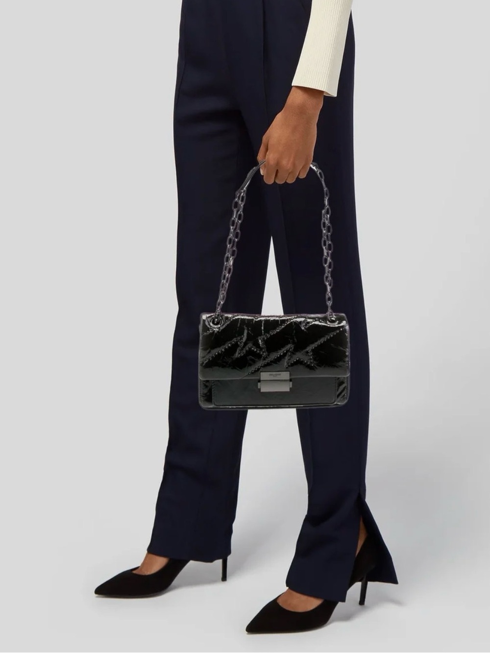 Zadig & Voltaire Patent Ziggy Stardust Shoulder Bag - rare
